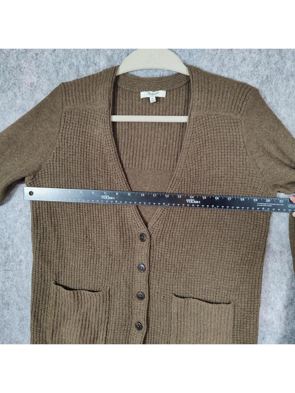 Madewell Olive Brown Wool \University Cardigan - Medium - Picture 7 of 8